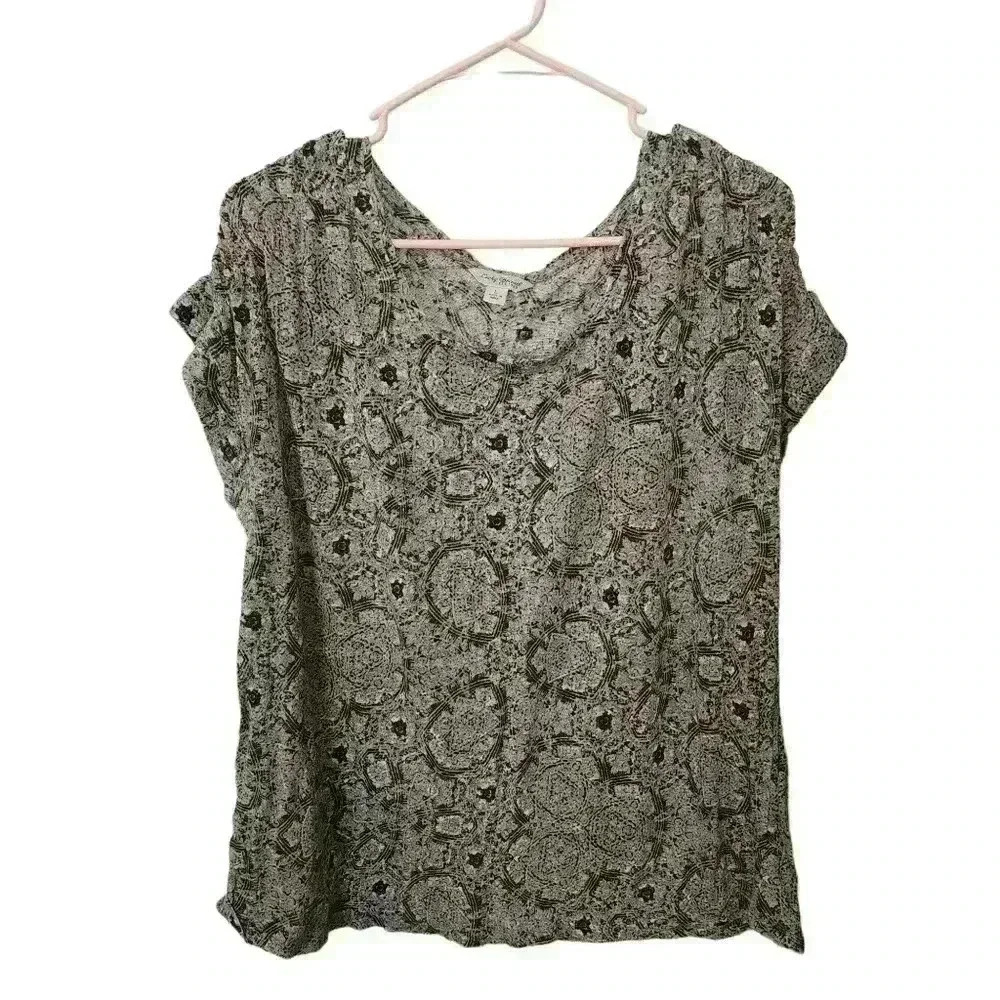 261Lucky Brand Paisley Kelidascope Size Large Tee